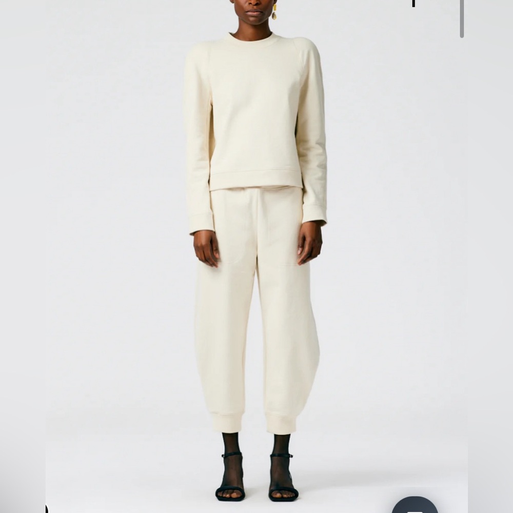 XL Tibi Calder sweatpant, ivory